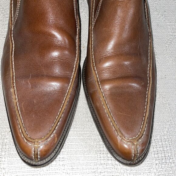 Donald Pliner Italy Men’s Dress Loafers Size 10 M Brown Leather Going out Party - Picture 7 of 12